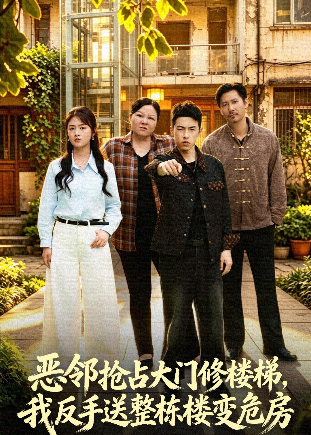 惡鄰搶占大門修樓梯，我反手送整棟樓變危房(全集)